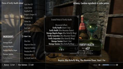fortify enchanting skyrim|skyrim fortify smithing potion recipe.